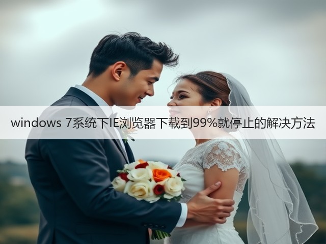 windows 7系统下IE浏览器下载到99%就停止的解决方法(图1)