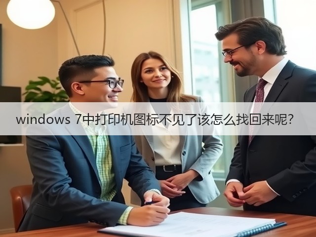 windows 7中打印机图标不见了该怎么找回来呢?(图2) windows 7中打印机图标不见了该怎么找回来呢?(图2)