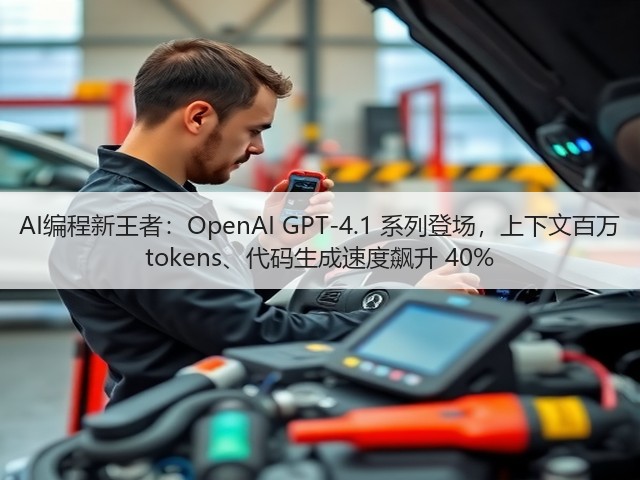 AI编程新王者:OpenAI GPT-4.1 系列登场,上下文百万 tokens、代码生成速度飙升 40%(图2) AI编程新王者:OpenAI GPT-4.1 系列登场,上下文百万 tokens、代码生成速度飙升 40%(图2)