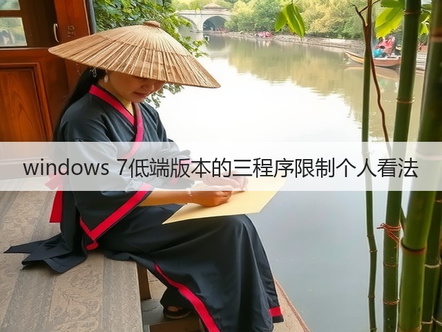 windows 7低端版本的三程序限制个人看法(图2) windows 7低端版本的三程序限制个人看法(图2)