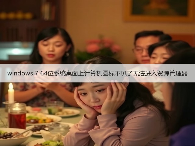 windows 7 64位系统桌面上计算机图标不见了无法进入资源管理器(图2) windows 7 64位系统桌面上计算机图标不见了无法进入资源管理器(图2)