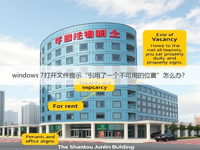 windows 7打开文件提示“引用了一个不可用的位置”怎么办?(图1) windows 7打开文件提示“引用了一个不可用的位置”怎么办?(图1)