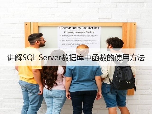 讲解SQL Server数据库中函数的使用方法(图1) 讲解SQL Server数据库中函数的使用方法(图1)
