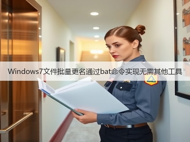 Windows7文件批量更名通过bat命令实现无需其他工具(图2) Windows7文件批量更名通过bat命令实现无需其他工具(图2)