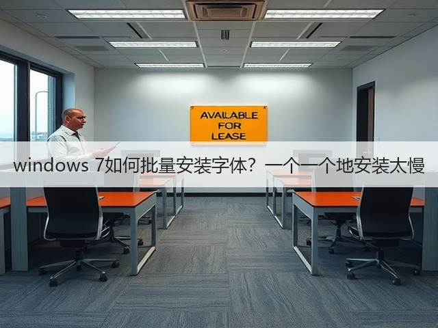 windows 7如何批量安装字体？一个一个地安装太慢(图2)