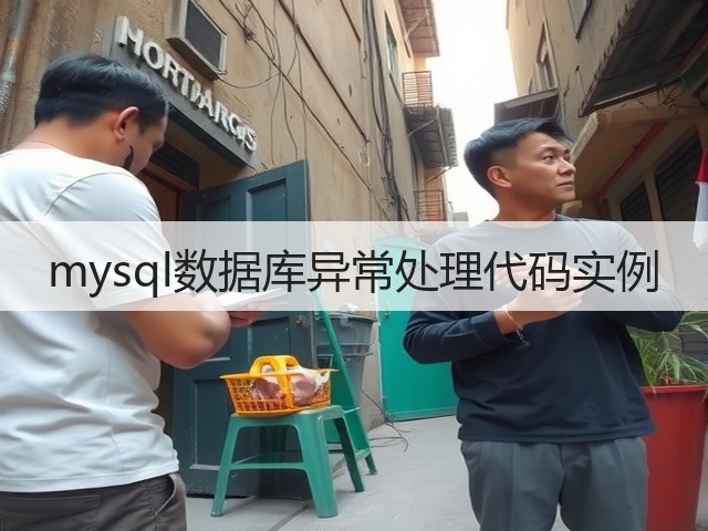mysql数据库异常处理代码实例(图2) mysql数据库异常处理代码实例(图2)