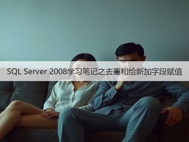 SQL Server 2008学习笔记之去重和给新加字段赋值(图3)