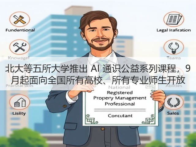 北大等五所大学推出 AI 通识公益系列课程,9 月起面向全国所有高校、所有专业师生开放(图2) 北大等五所大学推出 AI 通识公益系列课程,9 月起面向全国所有高校、所有专业师生开放(图2)