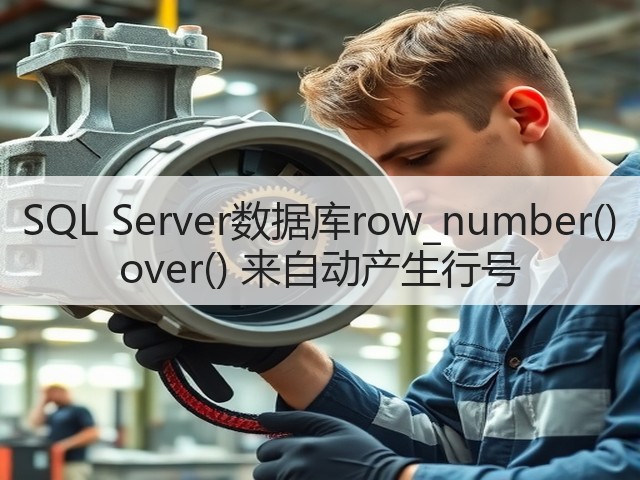 SQL Server数据库row_number() over() 来自动产生行号(图2)