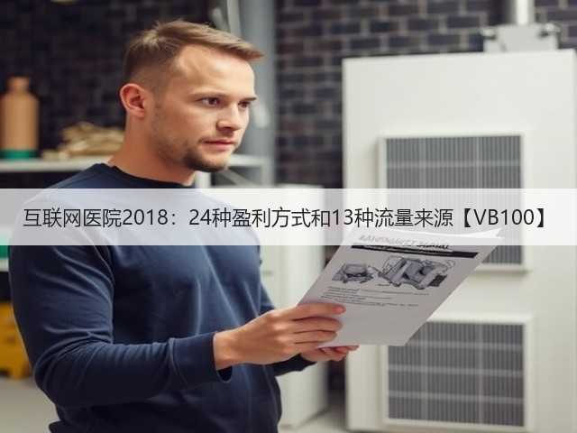 互联网医院2018:24种盈利方式和13种流量来源【VB100】(图1) 互联网医院2018:24种盈利方式和13种流量来源【VB100】(图1)