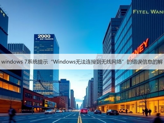 windows 7系统提示“Windows无法连接到无线网络”的错误信息的解(图1) windows 7系统提示“Windows无法连接到无线网络”的错误信息的解(图1)