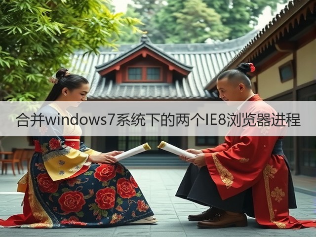 合并windows7系统下的两个IE8浏览器进程(图2)