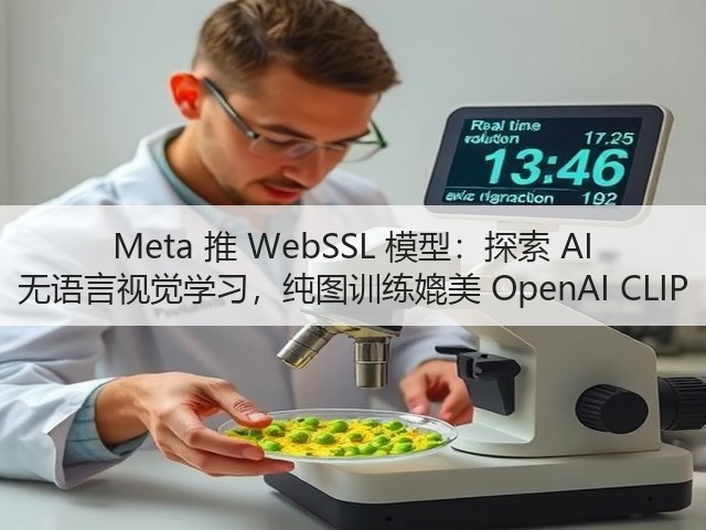 Meta 推 WebSSL 模型：探索 AI 无语言视觉学习，纯图训练媲美 OpenAI CLIP(图1)