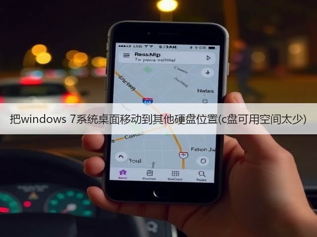 把windows 7系统桌面移动到其他硬盘位置(c盘可用空间太少)(图1)