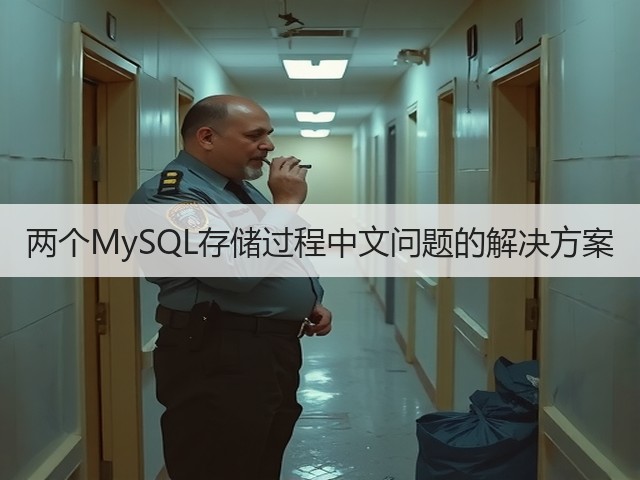 两个MySQL存储过程中文问题的解决方案(图1) 两个MySQL存储过程中文问题的解决方案(图1)