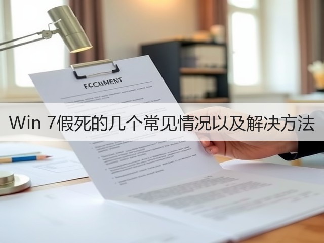 Win 7假死的几个常见情况以及解决方法(图1)