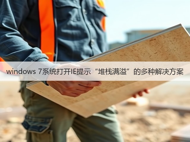 windows 7系统打开IE提示“堆栈满溢”的多种解决方案(图2) windows 7系统打开IE提示“堆栈满溢”的多种解决方案(图2)