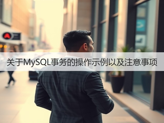 关于MySQL事务的操作示例以及注意事项(图2)