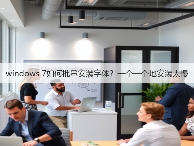 windows 7如何批量安装字体？一个一个地安装太慢(图1)