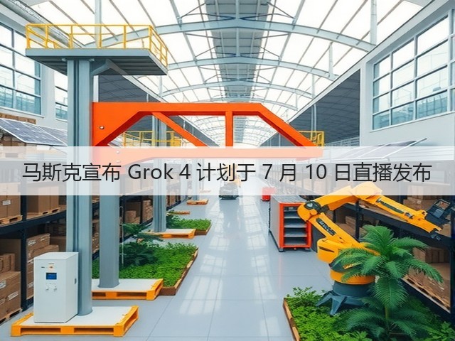 马斯克宣布 Grok 4 计划于 7 月 10 日直播发布(图1) 马斯克宣布 Grok 4 计划于 7 月 10 日直播发布(图1)