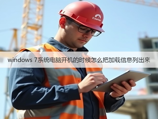 windows 7系统电脑开机的时候怎么把加载信息列出来(图2) windows 7系统电脑开机的时候怎么把加载信息列出来(图2)