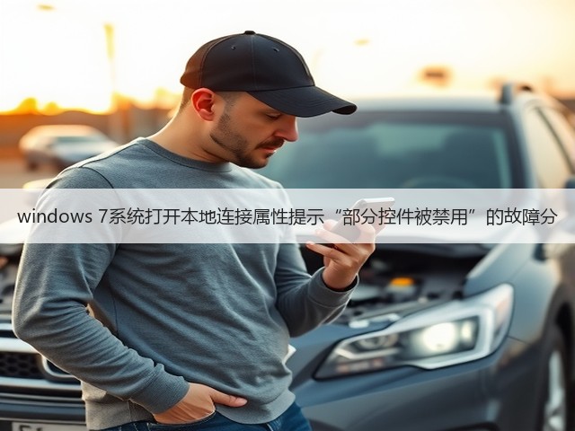 windows 7系统打开本地连接属性提示“部分控件被禁用”的故障分(图3)