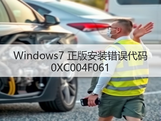 Windows7 正版安装错误代码 0XC004F061(图3) Windows7 正版安装错误代码 0XC004F061(图3)