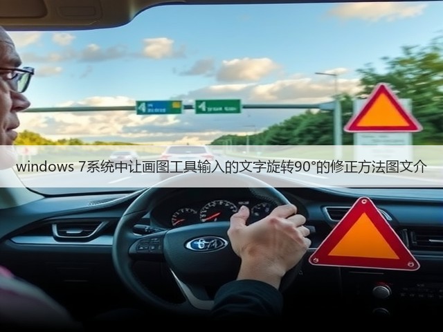 windows 7系统中让画图工具输入的文字旋转90°的修正方法图文介(图3)