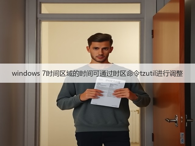 windows 7时间区域的时间可通过时区命令tzutil进行调整(图3)