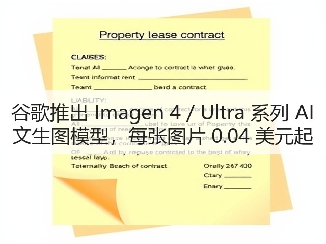 谷歌推出 Imagen 4 / Ultra 系列 AI 文生图模型，每张图片 0.04 美元起(图2)