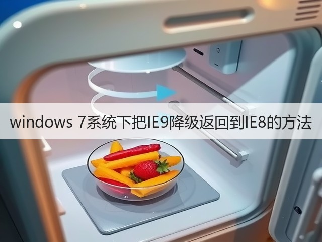 windows 7系统下把IE9降级返回到IE8的方法(图2) windows 7系统下把IE9降级返回到IE8的方法(图2)