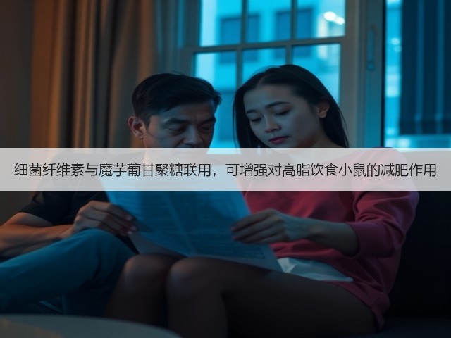 细菌纤维素与魔芋葡甘聚糖联用，可增强对高脂饮食小鼠的减肥作用(图2)