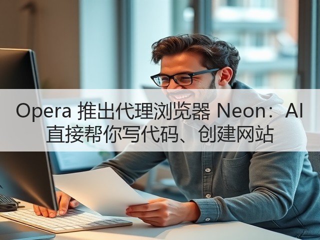 Opera 推出代理浏览器 Neon：AI 直接帮你写代码、创建网站(图2)