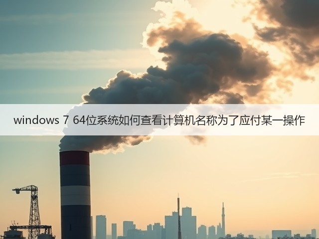 windows 7 64位系统如何查看计算机名称为了应付某一操作(图1)