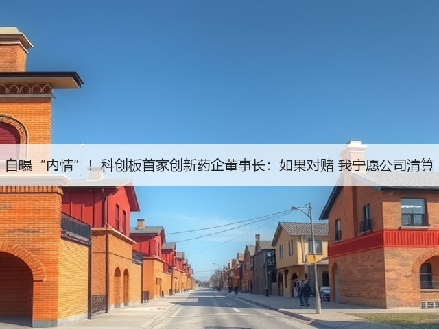 自曝“内情”！科创板首家创新药企董事长：如果对赌 我宁愿公司清算(图1)