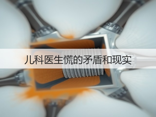 儿科医生慌的矛盾和现实(图1) 儿科医生慌的矛盾和现实(图1)