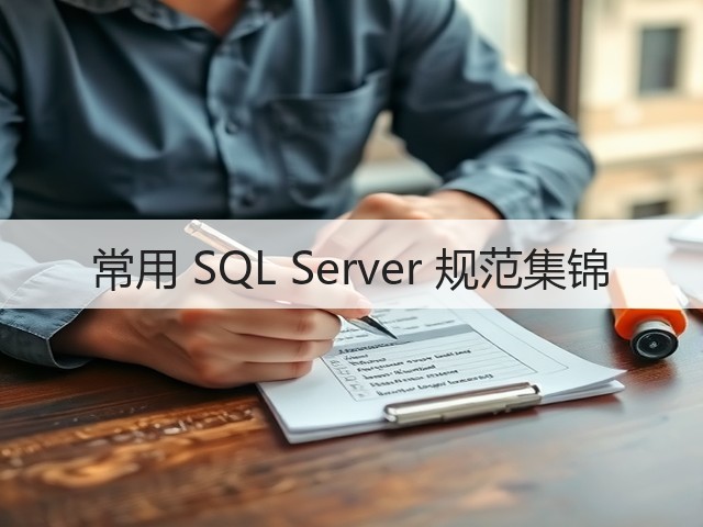 常用 SQL Server 规范集锦(图2)