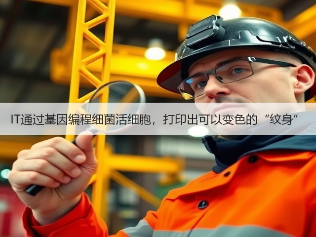 IT通过基因编程细菌活细胞，打印出可以变色的“纹身”(图3)