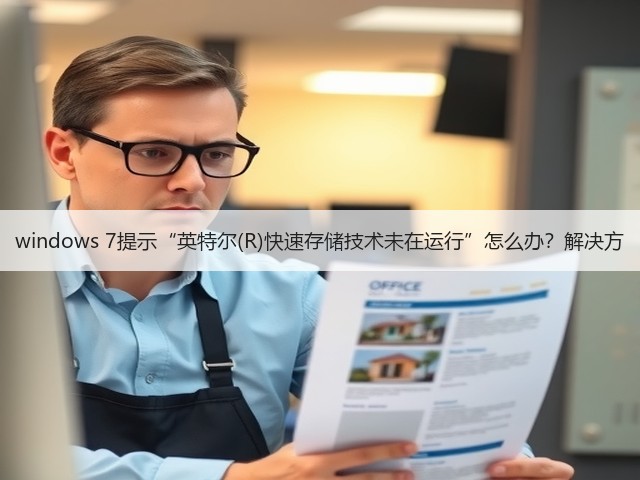 windows 7提示“英特尔(R)快速存储技术未在运行”怎么办?解决方(图3) windows 7提示“英特尔(R)快速存储技术未在运行”怎么办?解决方(图3)