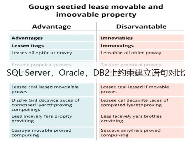 SQL Server,Oracle,DB2上约束建立语句对比(图1) SQL Server,Oracle,DB2上约束建立语句对比(图1)