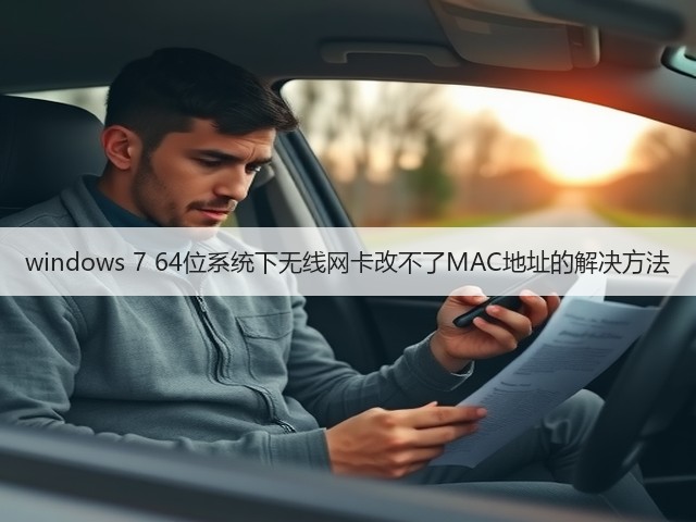 windows 7 64位系统下无线网卡改不了MAC地址的解决方法(图1)