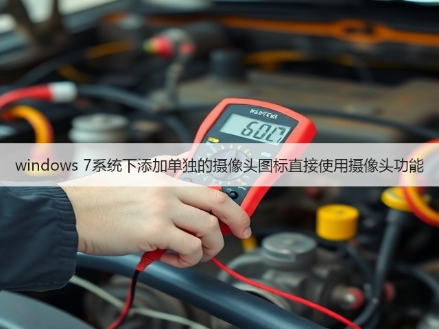 windows 7系统下添加单独的摄像头图标直接使用摄像头功能(图1)