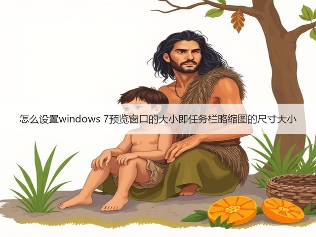 怎么设置windows 7预览窗口的大小即任务栏略缩图的尺寸大小(图1)