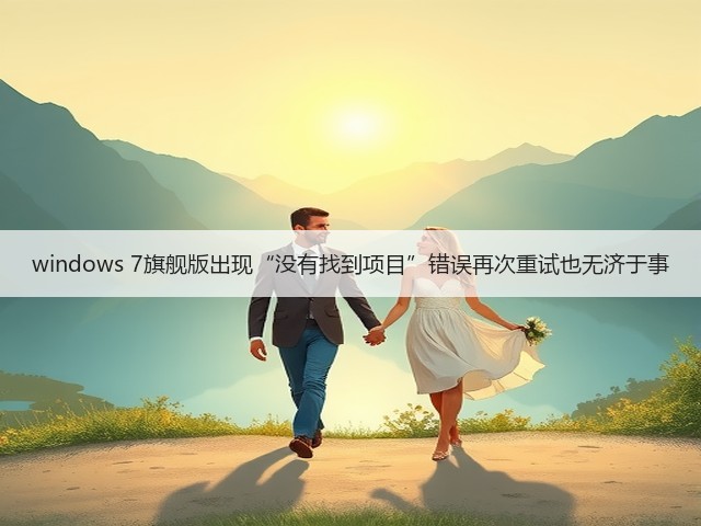 windows 7旗舰版出现“没有找到项目”错误再次重试也无济于事(图2) windows 7旗舰版出现“没有找到项目”错误再次重试也无济于事(图2)