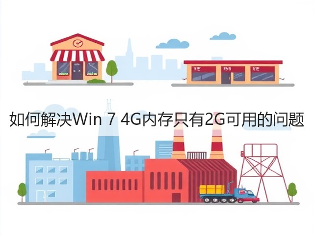 如何解决Win 7 4G内存只有2G可用的问题(图1) 如何解决Win 7 4G内存只有2G可用的问题(图1)