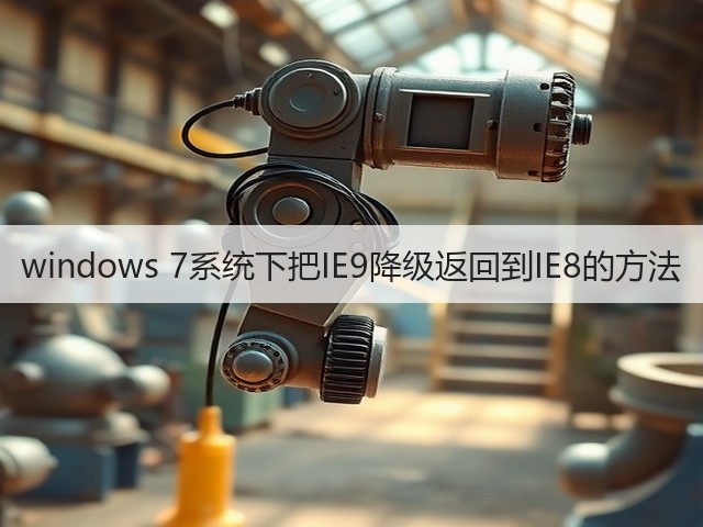 windows 7系统下把IE9降级返回到IE8的方法(图3) windows 7系统下把IE9降级返回到IE8的方法(图3)