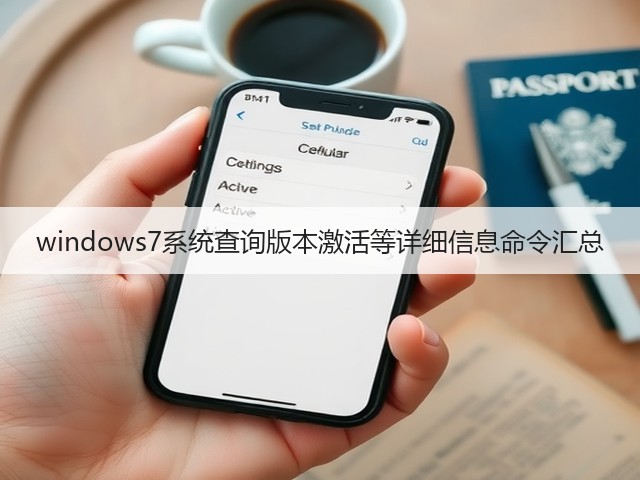 windows7系统查询版本激活等详细信息命令汇总(图3) windows7系统查询版本激活等详细信息命令汇总(图3)