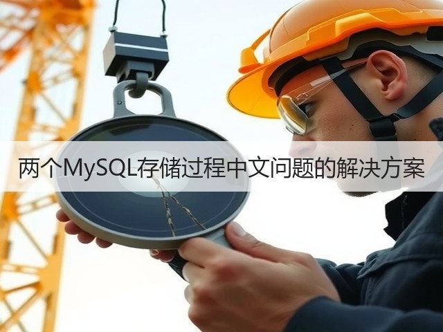 两个MySQL存储过程中文问题的解决方案(图2) 两个MySQL存储过程中文问题的解决方案(图2)