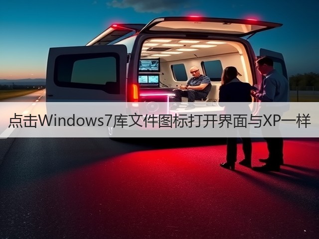 点击Windows7库文件图标打开界面与XP一样(图1) 点击Windows7库文件图标打开界面与XP一样(图1)
