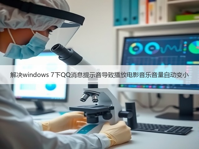 解决windows 7下QQ消息提示音导致播放电影音乐音量自动变小(图2)